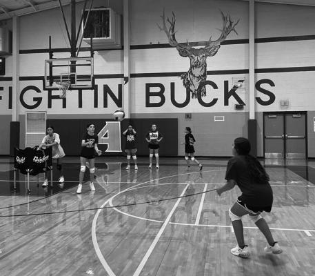 The Alpine Middle School volleyball team worked on different skills during the first week of school. Their first game is scheduled for Thursday, September 5 against Wink. Both the seventh and eighth grade A and B teams will play, with both B teams scheduled to play at 5 p.m. while the A teams are scheduled to play at 6 p.m. Courtesy photo
