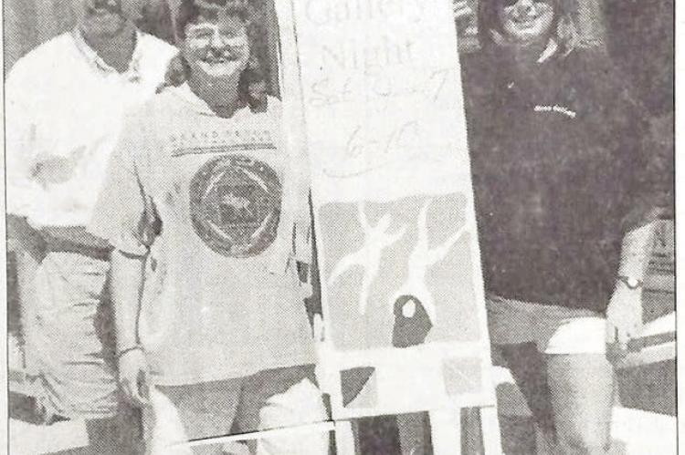 June 5, 1997 — The sign says it all, but John Davis, Melanie Whitaker, and Kerri Null would like to tell everyone again that Saturday, June 9, 1997, is Gallery Night in Alpine.