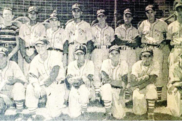 July 21, 1950 — The Alpine American Legion junior baseball team poses for a team photo.