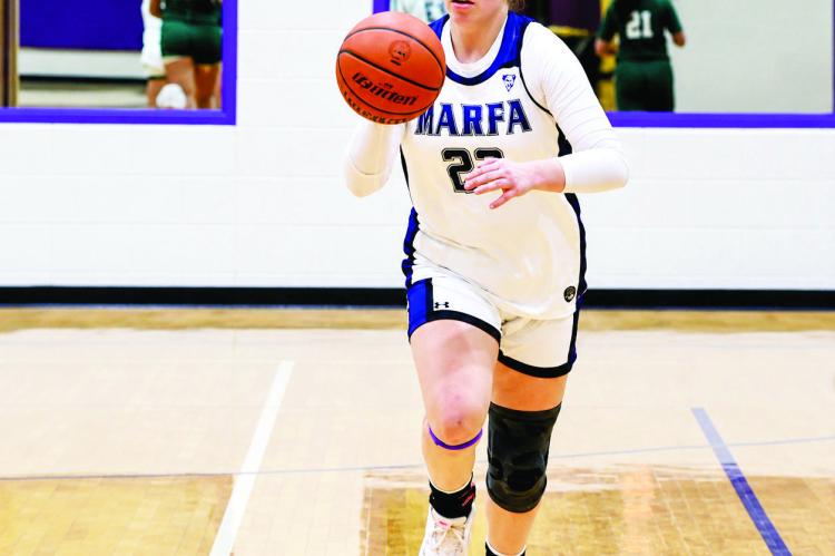 Recent Marfa ISD graduate Raven Martinez represented Marfa as part of the West All-Star Team in the Texas State 6-man Association Basketball game. Photo courtesy of Marfa ISD