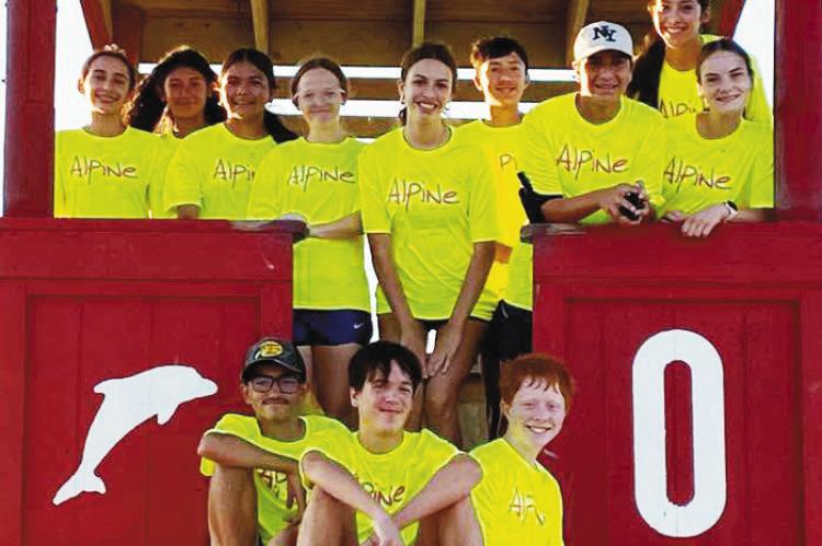 The Alpine Runnin’ Bucks hit the beach in Port Aransas this past weekend to enjoy some ocean breezes and a different running environment than they’re used to. Courtesy Photo