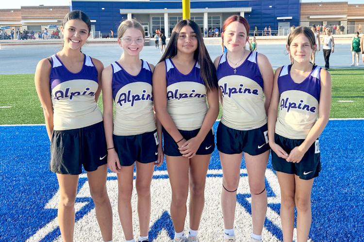 These AMS cross-country runners helped contribute to Alpine’s overall success at Saturday’s Oasis of West Texas meet. Courtesy photo