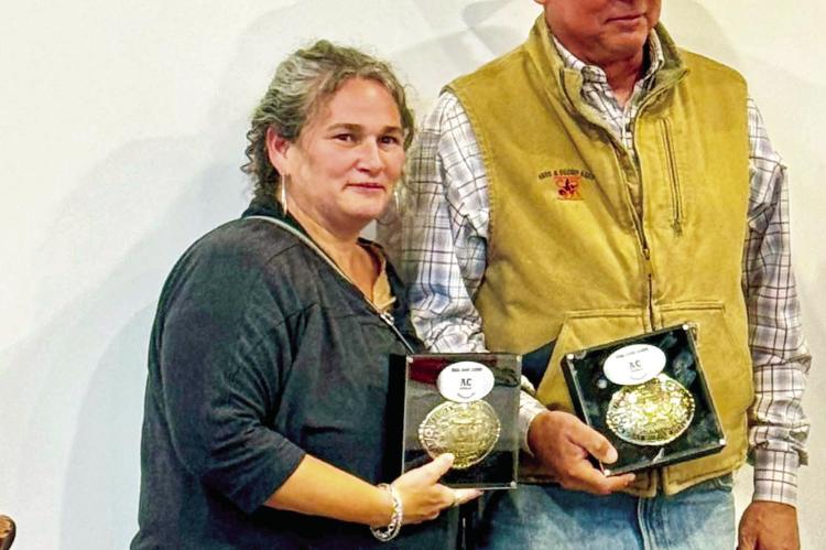 Ida Smith and Rush Carter were the winners of the ANRS Rodeo Exes 42 Tournament this past weekend. Photos courtesy of ANRS Exes