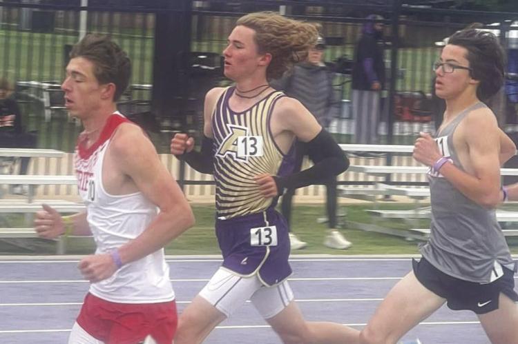 Hatfield Cason placed seventh in the boy’s 3200M race this past weekend at the 3A Region I track meet held in Abilene. Courtesy photo
