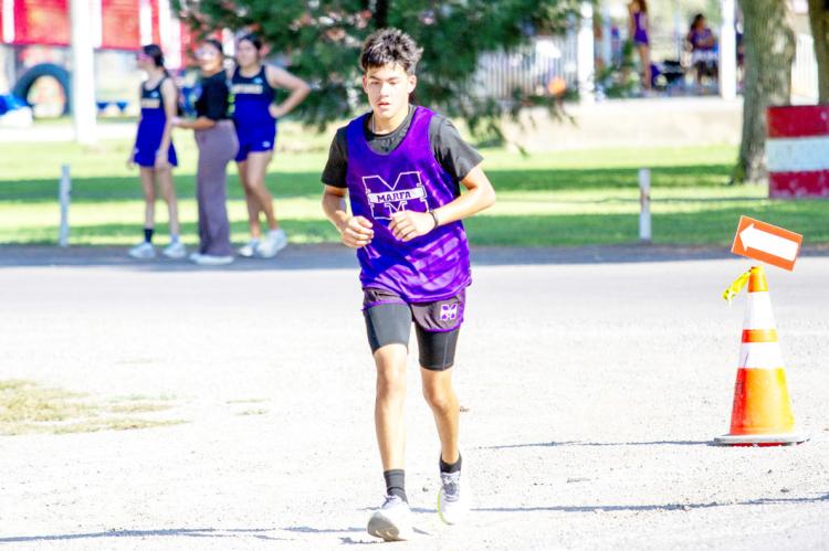 Ty Bejaran of Marfa competed in Pecos on Saturday, August 8, in the cross-country meet held at Pecos’ Maxey Park. Photo by Kara Gerbert